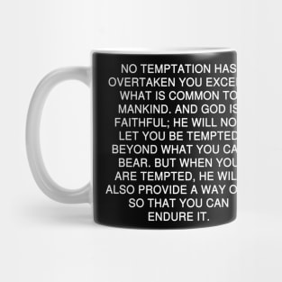 1 Corinthians 10:13 Bible Verse Text NIV Mug